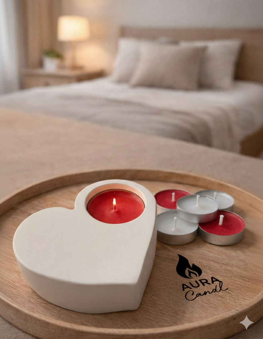 Kalp Taş Obje & Mum